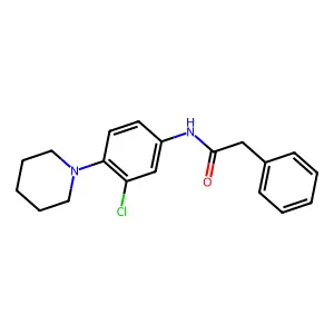 N-(3-chloro-4-piperidin-1-ylphenyl)-2-phenylacetamide structure
