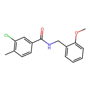 3-chloro-N-[(2-methoxyphenyl)methyl]-4-methylbenzamide structure