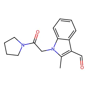2-Methyl-1-(2-oxo-2-pyrrolidin-1-yl-ethyl)-1H-indole-3-carbaldehyde structure