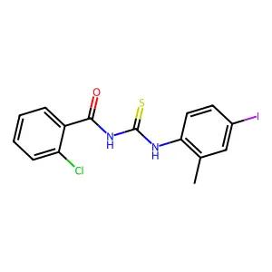 2-chloro-N-[(4-iodo-2-methylphenyl)carbamothioyl]benzamide structure