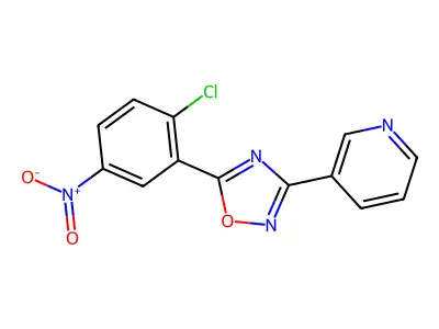 5-(2-Chloro-5-nitrophenyl)-3-pyridin-3-yl-1,2,4-oxadiazole structure