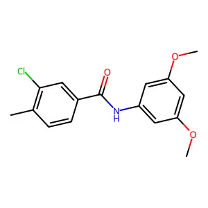 3-chloro-N-(3,5-dimethoxyphenyl)-4-methylbenzamide structure