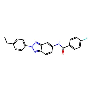 N-[2-(4-ethylphenyl)benzotriazol-5-yl]-4-fluorobenzamide structure