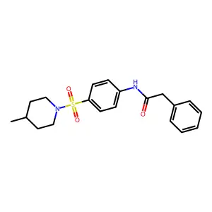 N-[4-(4-methylpiperidin-1-yl)sulfonylphenyl]-2-phenylacetamide structure