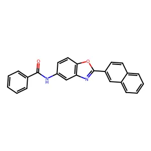N-[2-(naphthalen-2-yl)-1,3-benzoxazol-5-yl]benzamide structure