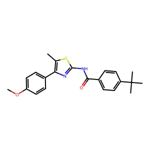 4-tert-butyl-N-[4-(4-methoxyphenyl)-5-methyl-1,3-thiazol-2-yl]benzamide structure
