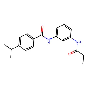 N-[3-(propanoylamino)phenyl]-4-propan-2-ylbenzamide structure