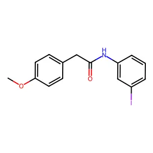 N-(3-iodophenyl)-2-(4-methoxyphenyl)acetamide structure