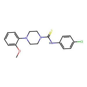 N-(4-chlorophenyl)-4-(2-methoxyphenyl)piperazine-1-carbothioamide structure