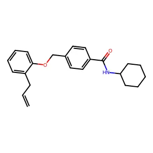 N-cyclohexyl-4-{[2-(prop-2-en-1-yl)phenoxy]methyl}benzamide structure