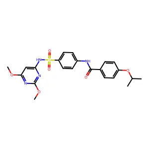N-{4-[(2,6-dimethoxypyrimidin-4-yl)sulfamoyl]phenyl}-4-(propan-2-yloxy)benzamide structure