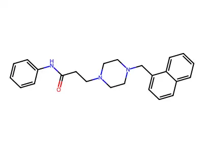 3-[4-(naphthalen-1-ylmethyl)piperazin-1-yl]-N-phenylpropanamide structure
