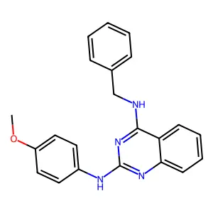 N~4~-benzyl-N~2~-(4-methoxyphenyl)quinazoline-2,4-diamine structure