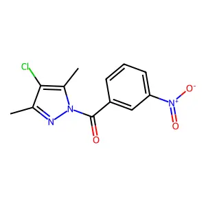 (4-Chloro-3,5-dimethylpyrazol-1-yl)-(3-nitrophenyl)methanone structure