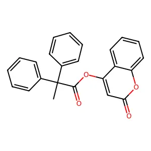 2-oxo-2H-chromen-4-yl 2,2-diphenylpropanoate structure