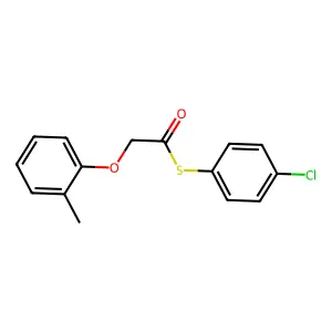 S-(4-chlorophenyl) (2-methylphenoxy)ethanethioate structure