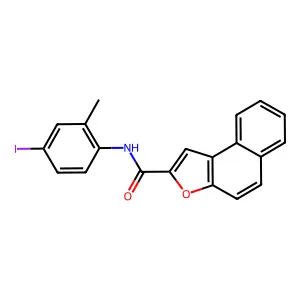 N-(4-iodo-2-methylphenyl)naphtho[2,1-b]furan-2-carboxamide structure