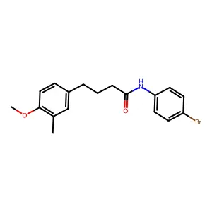N-(4-bromophenyl)-4-(4-methoxy-3-methylphenyl)butanamide structure