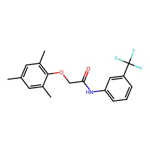 N-[3-(trifluoromethyl)phenyl]-2-(2,4,6-trimethylphenoxy)acetamide structure