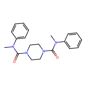 1-N,4-N-dimethyl-1-N,4-N-diphenylpiperazine-1,4-dicarboxamide structure