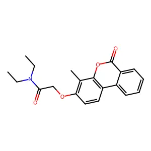 N,N-diethyl-2-(4-methyl-6-oxobenzo[c]chromen-3-yl)oxyacetamide structure
