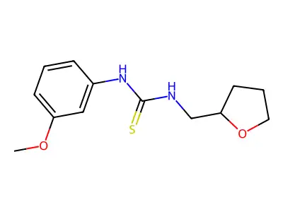 1-(3-Methoxyphenyl)-3-((tetrahydrofuran-2-yl)methyl)thiourea structure
