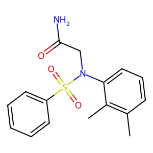 2-[N-(benzenesulfonyl)-2,3-dimethylanilino]acetamide structure