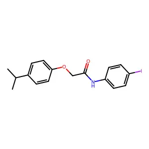 N-(4-iodophenyl)-2-(4-propan-2-ylphenoxy)acetamide structure