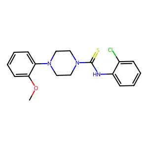 N-(2-chlorophenyl)-4-(2-methoxyphenyl)piperazine-1-carbothioamide structure