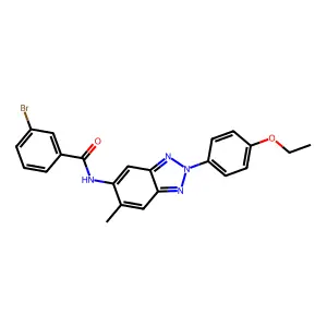 3-bromo-N-[2-(4-ethoxyphenyl)-6-methylbenzotriazol-5-yl]benzamide structure