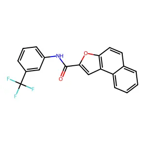 N-[3-(trifluoromethyl)phenyl]naphtho[2,1-b]furan-2-carboxamide structure