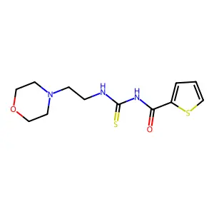 N-(2-morpholin-4-ylethylcarbamothioyl)thiophene-2-carboxamide structure
