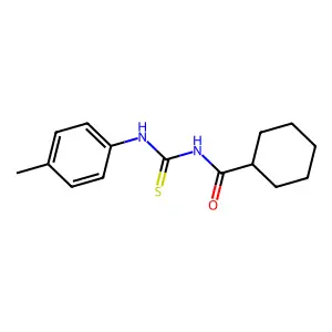 N-[(4-methylphenyl)carbamothioyl]cyclohexanecarboxamide structure