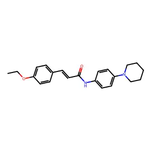 (2E)-3-(4-ethoxyphenyl)-N-[4-(piperidin-1-yl)phenyl]prop-2-enamide structure