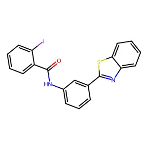 N-[3-(1,3-benzothiazol-2-yl)phenyl]-2-iodobenzamide structure