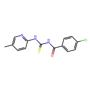 4-chloro-N-[(5-methylpyridin-2-yl)carbamothioyl]benzamide structure