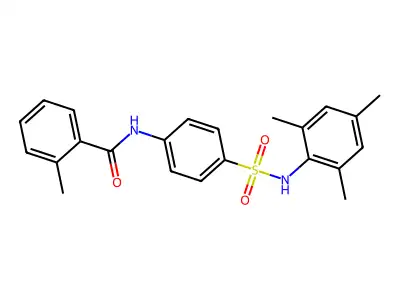 N-{4-[(mesitylamino)sulfonyl]phenyl}-2-methylbenzamide structure