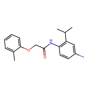 N-(4-iodo-2-propan-2-ylphenyl)-2-(2-methylphenoxy)acetamide structure