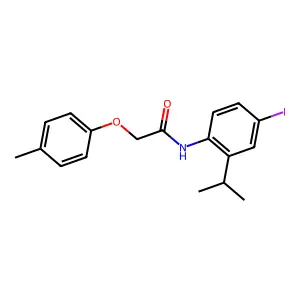 N-(4-iodo-2-propan-2-ylphenyl)-2-(4-methylphenoxy)acetamide structure