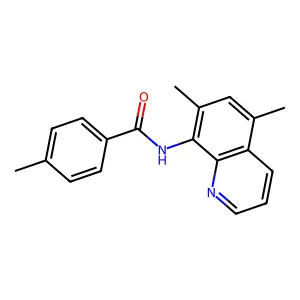 N-(5,7-dimethylquinolin-8-yl)-4-methylbenzamide structure