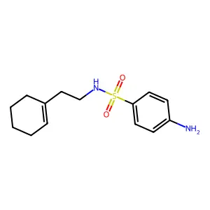 4-amino-N-[2-(cyclohexen-1-yl)ethyl]benzenesulfonamide structure