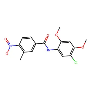 N-(5-chloro-2,4-dimethoxyphenyl)-3-methyl-4-nitrobenzamide structure