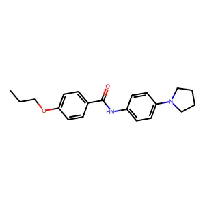4-propoxy-N-[4-(pyrrolidin-1-yl)phenyl]benzamide structure
