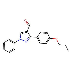 1-phenyl-3-(4-propoxyphenyl)-1H-pyrazole-4-carbaldehyde structure