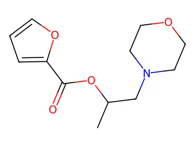 1-(Morpholin-4-yl)propan-2-yl furan-2-carboxylate structure