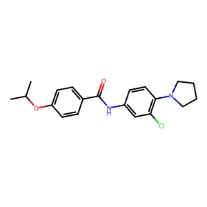 N-(3-chloro-4-pyrrolidin-1-ylphenyl)-4-propan-2-yloxybenzamide structure