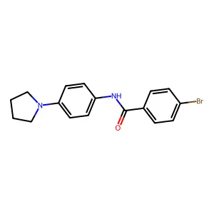 4-溴-N-(4-吡咯烷-1-基苯基)苯甲酰胺 structure