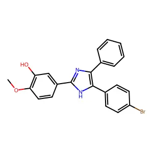 5-[5-(4-bromophenyl)-4-phenyl-1H-imidazol-2-yl]-2-methoxyphenol structure