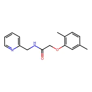 2-(2,5-dimethylphenoxy)-N-(pyridin-2-ylmethyl)acetamide structure