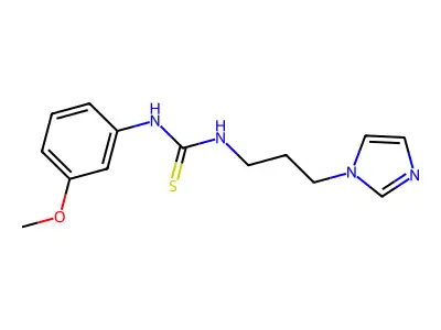1-[3-(1H-imidazol-1-yl)propyl]-3-(3-methoxyphenyl)thiourea structure